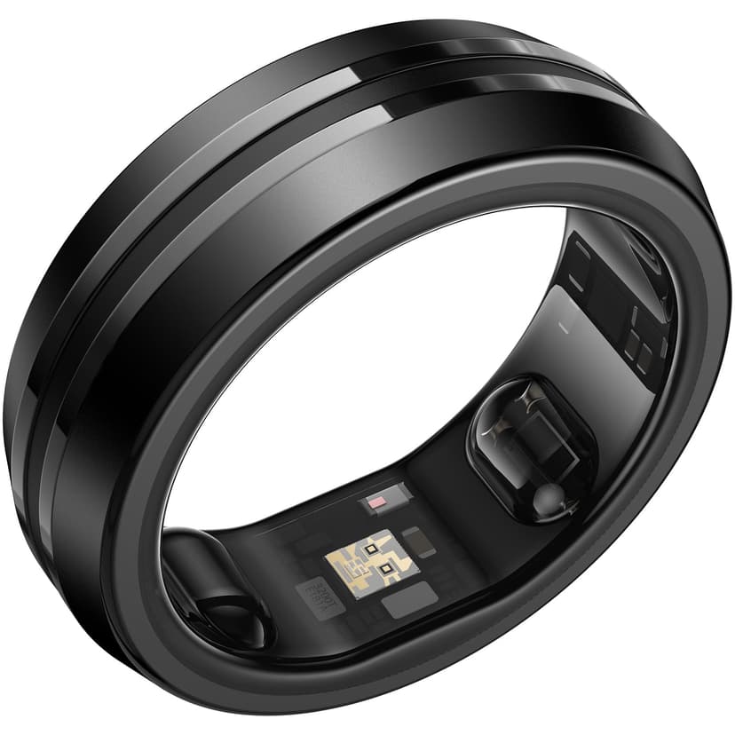 RENPHO Lynx Smart Ring-All Day Sleep & Activity Tracking, Includes Charging Case, Gifts for Men, 7-Day Battery Life, Subscription-Free App for iOS & Android, Size Before You Buy (Black, Size 11)