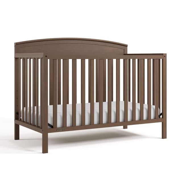 Graco Benton 5-in-1 Convertible Crib (Hazelnut) – GREENGUARD Gold Certified, Converts from Baby Crib to Toddler Bed, Daybed and Full-Size Bed, Fits Standard Full-Size Mattress