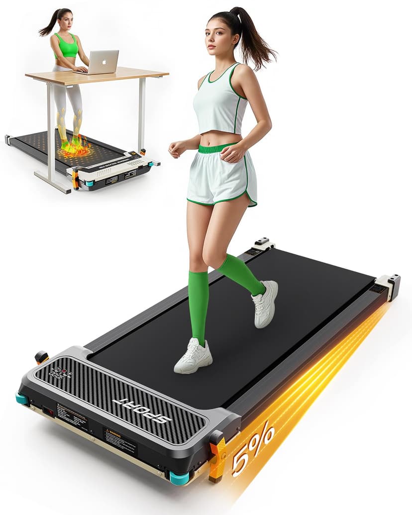 Walking Pad with Incline, Akluer Incline Treadmills for Home, 2.5 HP Under Desk Treadmill Small with Remote Control, Walking Pad Small Treadmill with LED Display