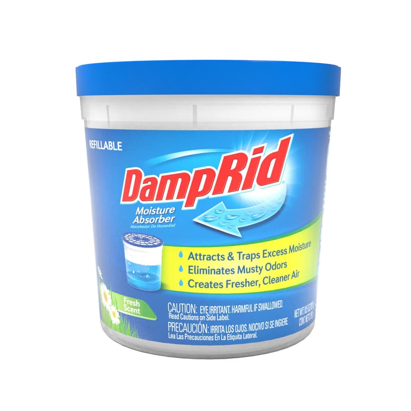 DampRid Fresh Scent Refillable Moisture Absorber - 10.5oz cup – Traps Moisture for Fresher, Cleaner Air