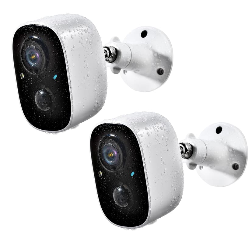 Geekee Security Cameras Wireless Outdoor 2-Way Talk Battery Powered Wi-Fi Cameras for Outside and Indoor 2K Night Vision AI Motion Detection Siren Alarm IP65 Weatherproof 2-Pack