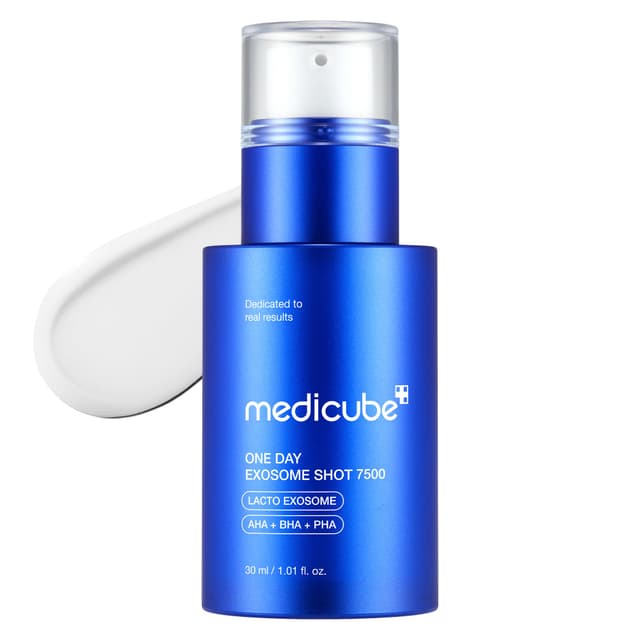 medicube Exosome Shot Zero 7,500 PPM Spicule Facial Serum | Liquid Skin Booster Serum | Exosome, AHA+BHA+PHA | Pore Care, Dead Skin Cells, Skin Texture | Korean Skincare, 1.01 fl.oz