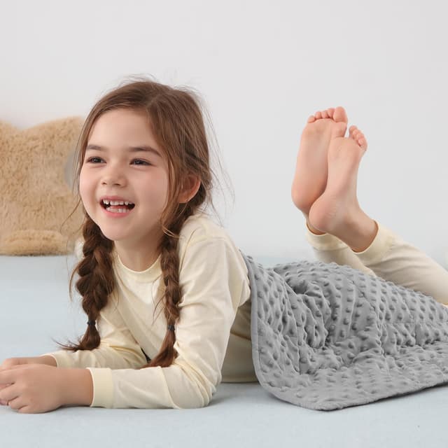 Sivio Weighted Lap Blanket, Weighted Blankets,Soft and Cozy Cooling Heavy Blanket, Calm and Nap, School and Home,2lbs 20 x 30inches, Grey