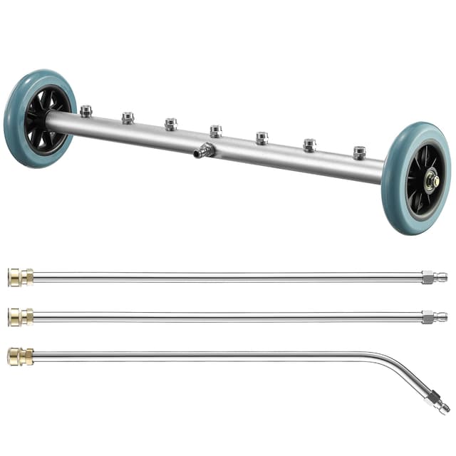 RIDGE WASHER Pressure Washer Undercarriage Cleaner, 24 Inch Undercarriage Car Washer, Under Car Pressure Washer Attachment with 3 Pcs Extension Wand, 4000 PSI