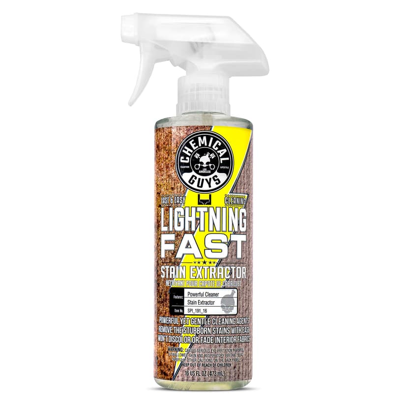 Chemical Guys Lightning Fast Carpet and Upholstery Stain Extractor - Chemical Guys Carpet Cleaner, Great for Fabric, Upholstery, Cars, Home, Office, Furniture, and More, Fresh Scent - 16 oz