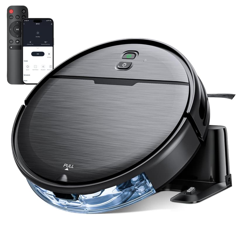 Robot Vacuum and Mop Combo, 2 in 1 Robotic Vacuums Cleaner with WiFi/App, Robot Vacuum with Water Tank, Strong Suction, Schedule, Self-Charging, Quiet, for Hard Floor, Pet Hair, Low Pile Carpet
