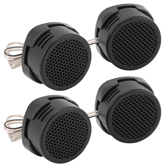 QWORK 2 Pairs High-Power Neodymium Silk Dome Tweeter Set - 500W, 4 Ohm, Super High Frequency,-for Mini Car Audio Systems