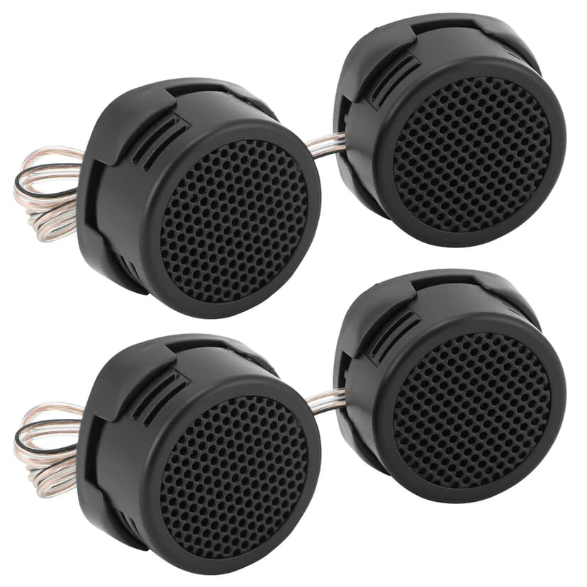 QWORK 2 Pairs High-Power Neodymium Silk Dome Tweeter Set - 500W, 4 Ohm, Super High Frequency,-for Mini Car Audio Systems