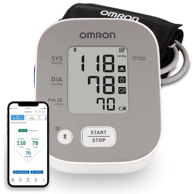 OMRON Bronze Blood Pressure Monitor for Home Use & Upper Arm Blood Pressure Cuff - #1 Doctor & Pharmacist Recommended Brand - Clinically Validated - Connect App