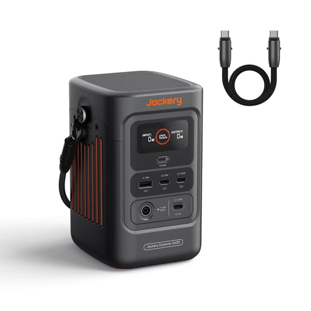 Jackery Explorer 240D Power Bank (80,000mAh), LiFePO4 Battery 256Wh Portable Power Station, USB-C Cable Included,200W DC Output,1-Hour Fast Charging, Compact for Outdoor Camping, Travel, Emergencies