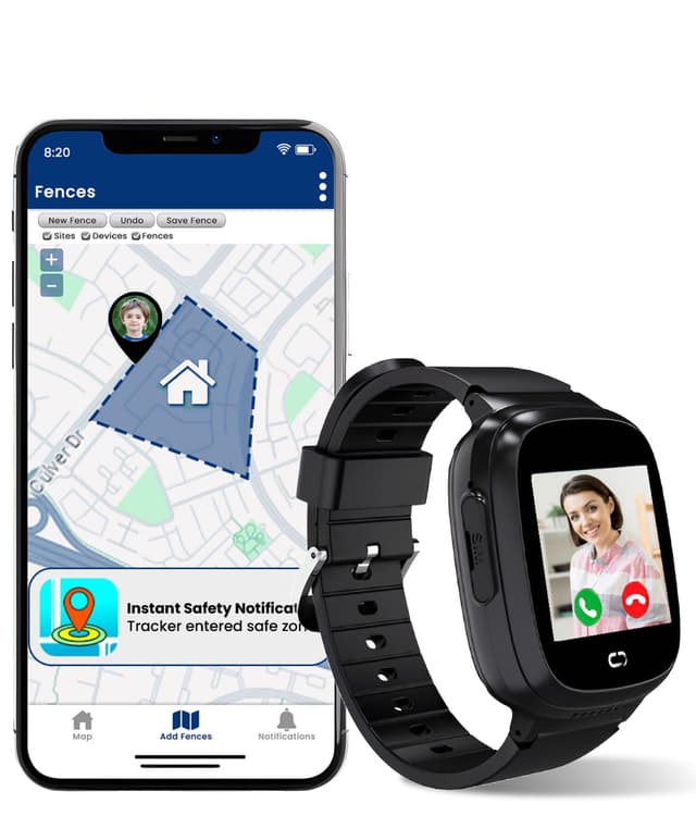 Kids Watch with GPS Tracker, Two-Way Calling, Real-Time Tracking & SOS Alerts - Smart Watch for Kids Call and Text with Geo-Fencing, School Mode, Water-Resistant, Long Battery Life & Parental Controls