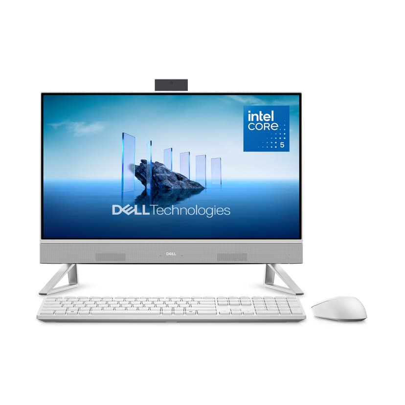 Dell 24 All-in-One Desktop ec24250-23.8-inch FHD Touch Display, Intel Core 5 Processor 120U, Intel Graphics, 16GB DDR5 RAM, 512GB SSD, Windows 11 Home, Onsite Service+6 Months Retail Migrate - White