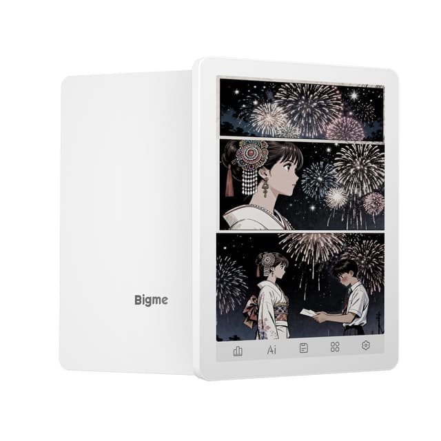 Bigme Color E-Reader, E-Ink eBook Readers 6 Inch Colour eReaders Digital ePaper Tablet with Android 14, 4G+64GB, Adjustable Front Light Android eReader Device with Audiobook, Ivory White