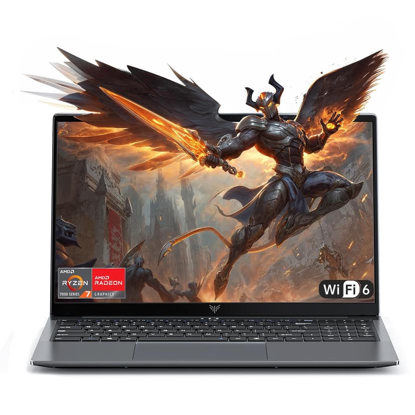 KAIGERR 2026 New Gaming Laptop, 16.0inch Laptop Computer with AMD Ryzen 7 7730U(8C/16T, Up to 4.5GHz), 16GB RAM 512GB NVMe SSD Windows 11 Laptop, Radeon RX Vega 8 Graphics,WiFi 6, Backlit KB