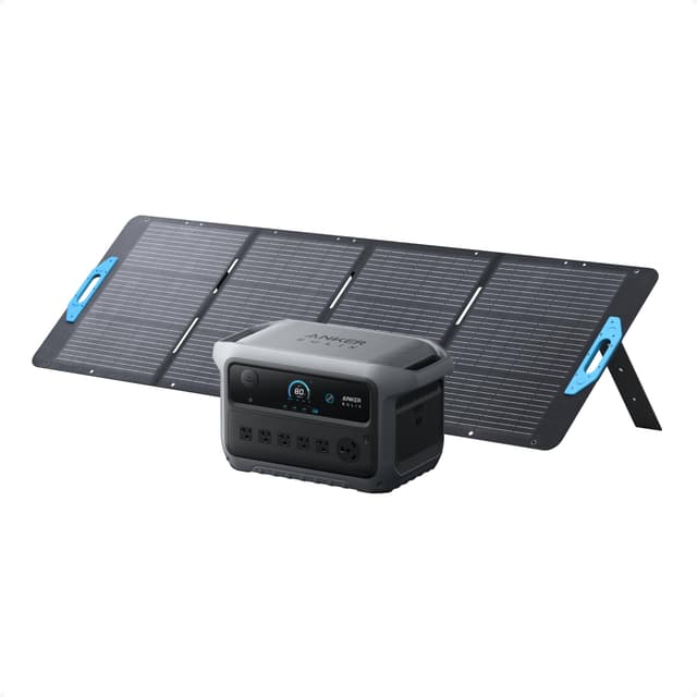 Anker SOLIX C2000 Gen 2 Portable Power Station with 200W Solar Panel, 2,400W (Peak 4,000W) Solar Generator, Full Charge in 58 Min, 2048wh LiFePO4 Battery for Home Backup, Power Outages, and Camping