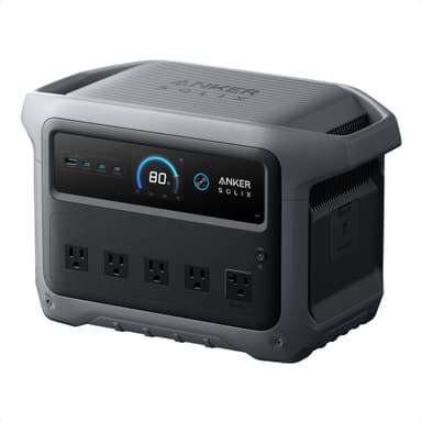Anker SOLIX C1000 Gen 2 Portable Power Station, 2,000W (Peak 3,000W) Solar Generator, Full Charge in 49 Min, 1,024Wh LiFePO4 Battery for Home Backup, Power Outages, and Camping (Optional Solar Panel)