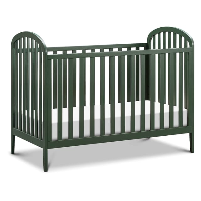 daVinci Beau 3-in-1 Baby Crib Convertible to Toddler Bed, Daybed - Durable & Easy to Assemble - GREENGUARD Gold Certified - 4 Adjustable Mattress Heights, Conversion Kit Sold Separately - Forest Green