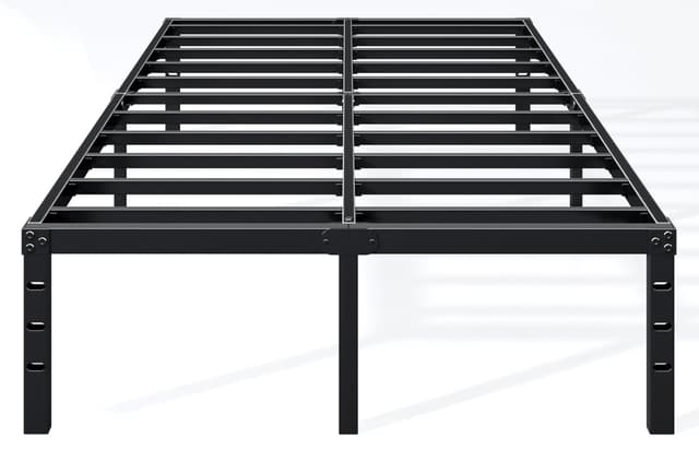 Hafenpo 14 Inch Queen Bed Frame - Sturdy Metal Platform Queen Size, No Box Spring Needed, Heavy Duty, Easy Assembly, Strong Bearing Capacity, Under Bed Storage, Black