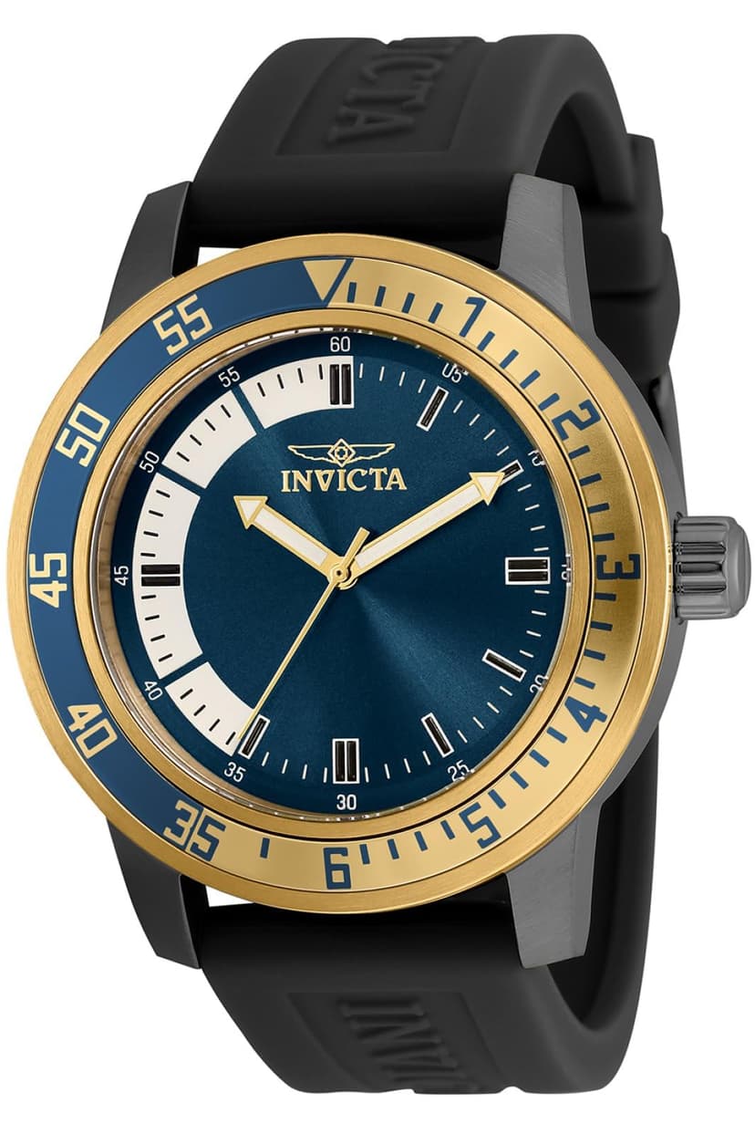 Invicta Men's Specialty 45mm Silicone Quartz Watch, Black (Model: 35779)