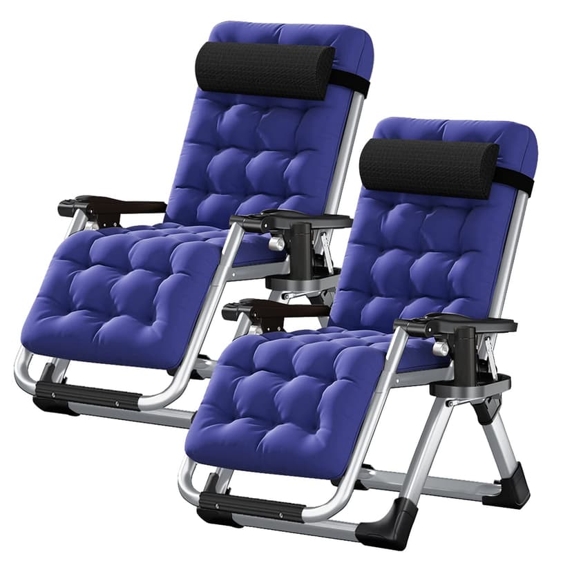 LILYPELLE Zero Gravity Chair, Premium Lawn Recliner Folding Portable Chaise Lounge with Detachable Cushion, Headrest and Cup Holder, Reclining Patio Lounger Chair