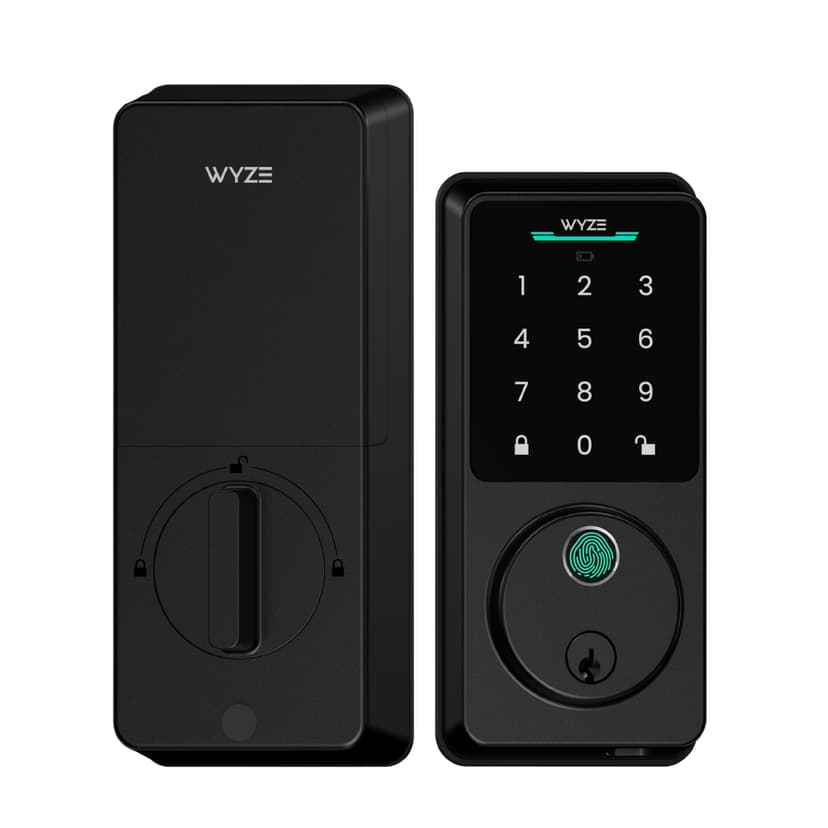 Wyze Auto-Lock Bolt v2, Fingerprint Keyless Entry Smart Lock, AI Learning Scanner with Wi-Fi Front Door Lock Deadbolt, Auto-Lock, 8 Months Battery, BHMA2, IP53, Anti-Peep Keypad, Backup Keys