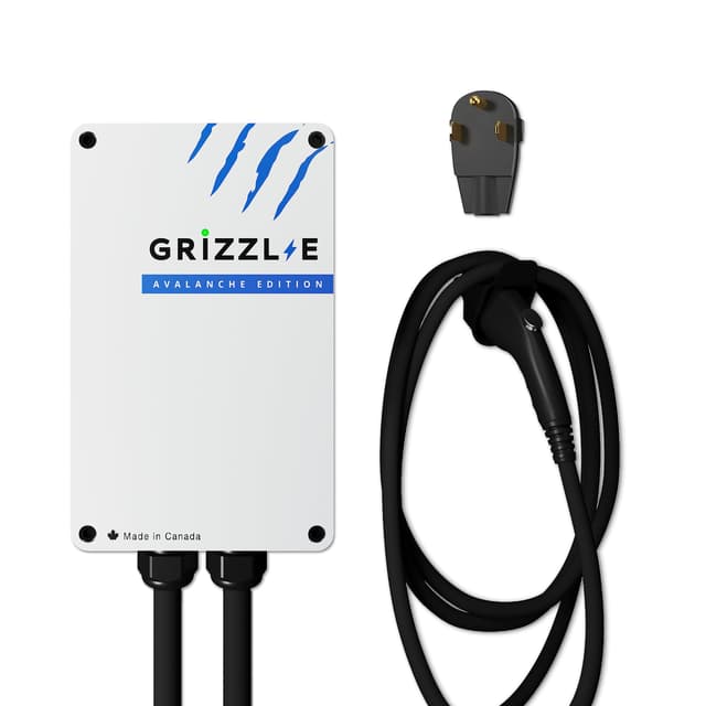 Grizzl-E Classic Level 2 Electric Vehicle (EV) Charger up to 40 Amp, UL Certified Indoor/Outdoor Electric Car Fast Wall Charging Station, NEMA 6-50 Plug, 24 feet Premium Cable, Avalanche Edition