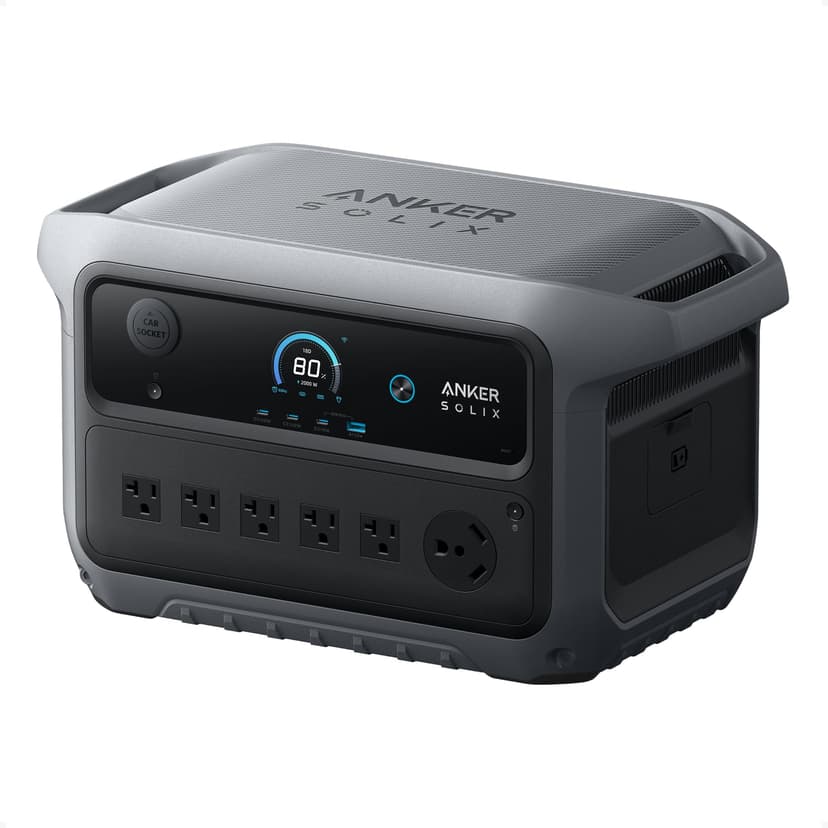 Anker SOLIX C2000 Gen 2 Portable Power Station, 2,400W (Peak 4,000W) Solar Generator, Full Charge in 58 Min, 2048wh LiFePO4 Battery for Home Backup, Power Outages, and Camping (Optional Solar Panel)