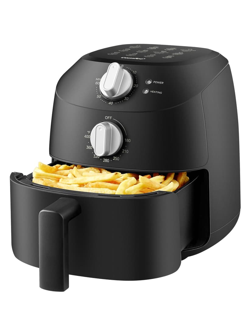 COMFEE' Compact 2.1 Quart Air Fryer with 12 Menu Options, Adjustable Timer & Temperature Control 180-400 degrees F, Dishwasher-Safe Nonstick Fry Basket