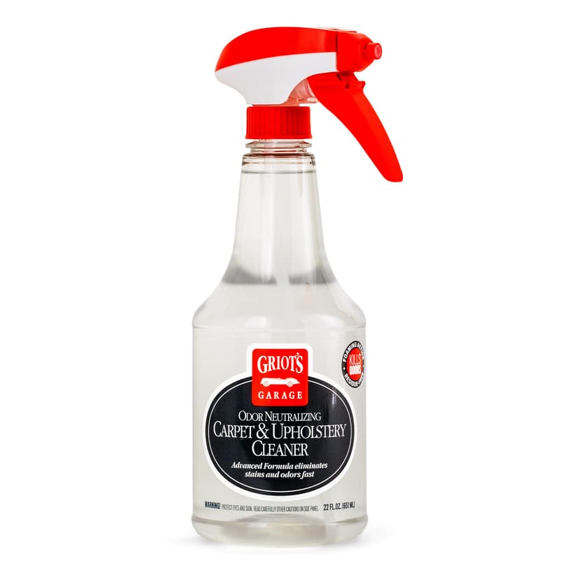 Griot's Garage Odor Neutralizing Carpet and Upholstery Cleaner for Car Floor Mats, Upholstery, Microfiber Seats, Household Fabrics, and Pet Stains 10990, 22oz