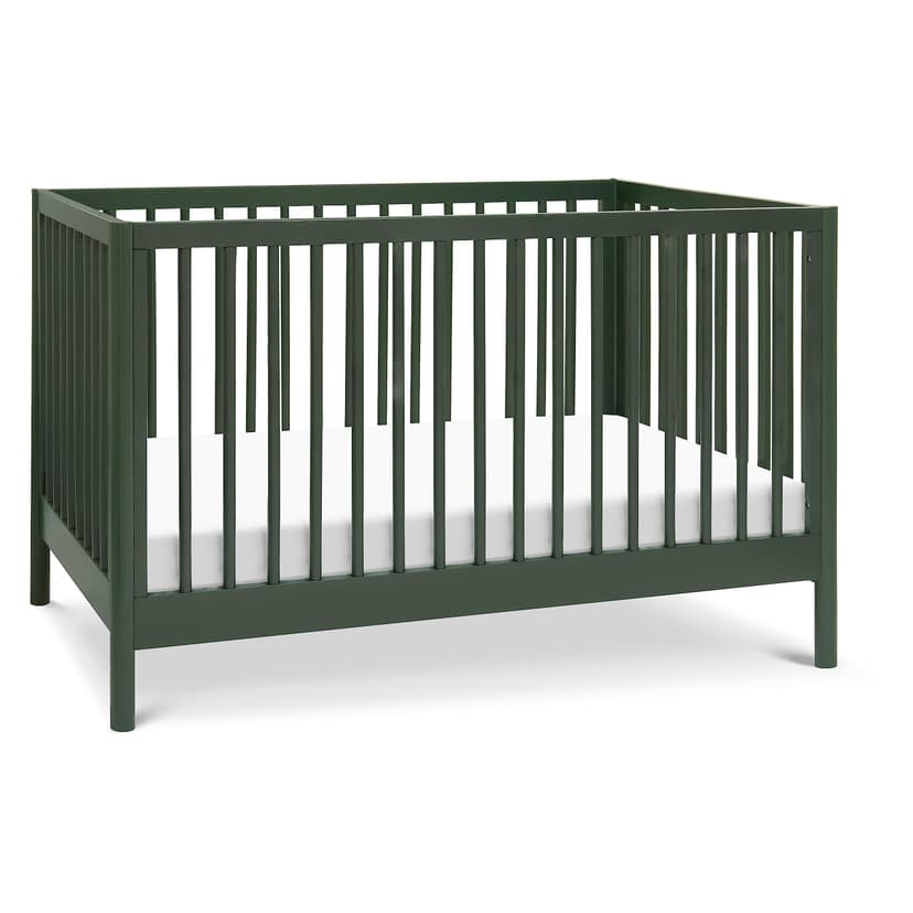 Davinci Birdie 3-in-1 Convertible Baby Crib with Toddler Bed & Daybed Conversion, Durable & Easy to Assemble - GREENGUARD Gold Certified w/ 4 Adjustable Mattress Heights - Forest Green