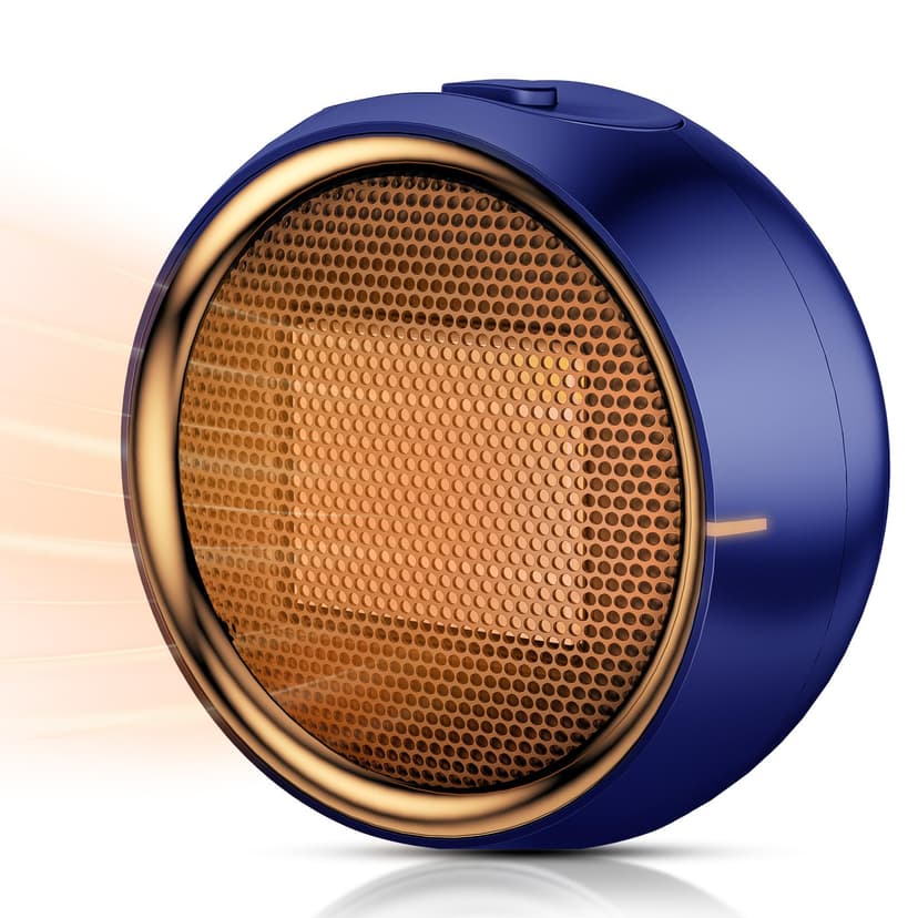 ASNUG Space Heater, Portable Electric PTC Ceramic Heaters for Indoor Use, 2S Efficient Heating, Tip-Over & Overheat Protection, Quiet Small Mini Desk Heater for Bathroom Home Office Bedroom