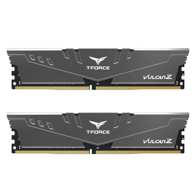 TEAMGROUP T-Force Vulcan Z DDR4 16GB Kit (2x8GB) 3200MHz (PC4-25600) CL16 Desktop Memory Module Ram (Gray) - TLZGD416G3200HC16CDC01