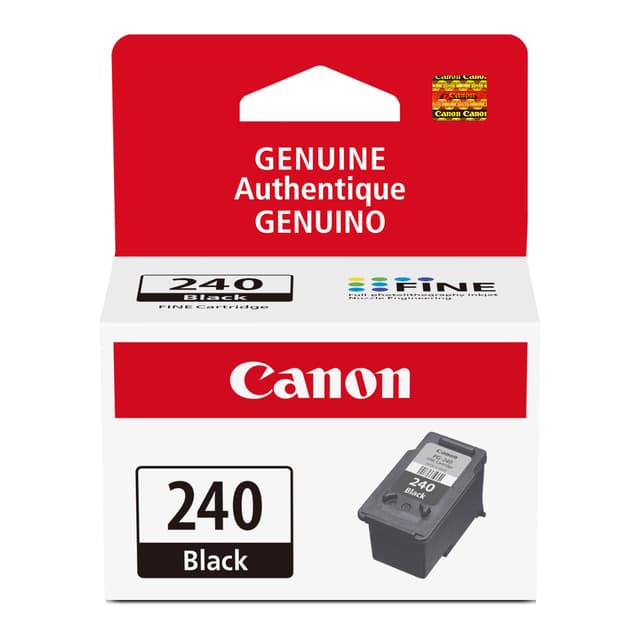 Canon PG-240 Genuine Black Ink Cartridge, Compatible with MG2120/3120/4120, MX512/432/472/372/392/522/532/452, MG2220/3220/4220/3520/3620, TS5120