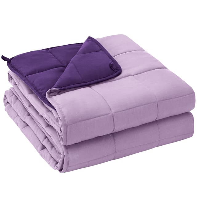 yescool Weighted Blanket for Adults (20 Lbs, 60”X 80”, Purple) Heavy Thick Bed Blanket Queen/Full Size for Sleeping Perfect for 190-210 Lbs, Cozy Gifts for Women, Machine Washable