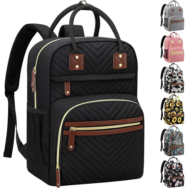 Tenot Diaper Bag Backpack for Women Large Capacity with Insulated Pockets Multifunctional Diaper Bags For Baby Girl Boy Waterproof Baby Bags For Mama Maternity Travel Bag Black
