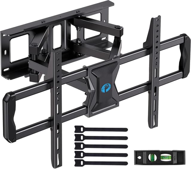 Pipishell Full-Motion TV Wall Mount for Most 37–84 Inch TVs up to 100 lbs, Wall Mount TV Bracket with Dual Articulating Arms, Extension, Swivel, Tilt, Fits 16" Wood Studs, 600 x 400mm Max VESA, PILF8
