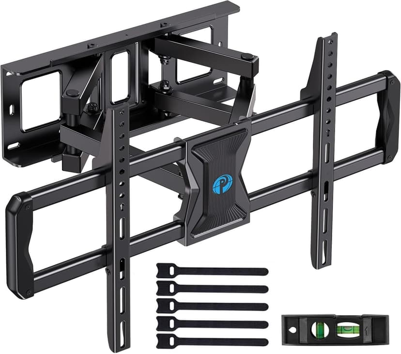 Pipishell Full-Motion TV Wall Mount for Most 37–84 Inch TVs up to 100 lbs, Wall Mount TV Bracket with Dual Articulating Arms, Extension, Swivel, Tilt, Fits 16" Wood Studs, 600 x 400mm Max VESA, PILF8