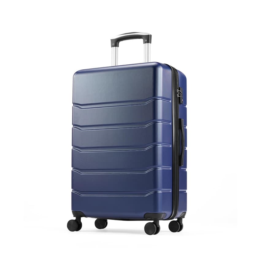 OLIXIS 24 Inch Luggage, Hardside Suitcase with Spinner Wheels, Lightweight ABS Hard Shell Checked Luggage, TSA Approved Lock, Expandable Medium Suitcase for Travel & Business–Blue