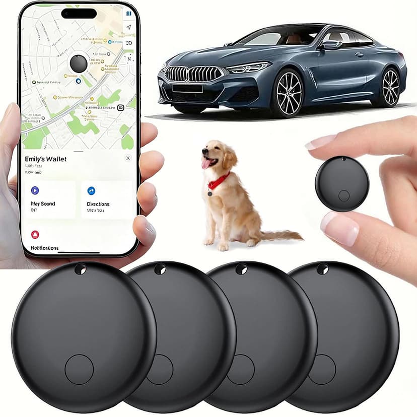 Mini GPS Tracker for Vehicles, Hidden Tracking Device for Vehicles, Car Tracker No Subscription Work with Find My (iOS Only), Vehicle Tracker with Audio for Kids, Dogs, Key, Luggage, Bag (1)