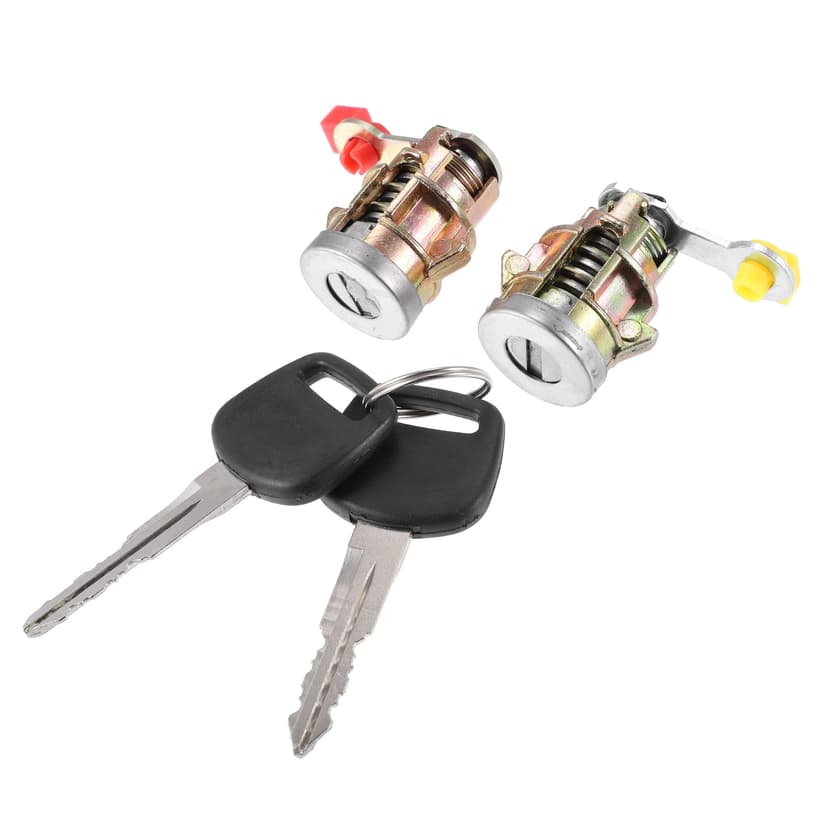 X AUTOHAUX 1 Set Door Lock Cylinder with Keys for Toyota Camry 1992-1996 2.2L 3.0L - Anti Rust
