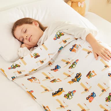 HOSUKKO Weighted Blanket - 3 lbs Engineering Vehicles Heavy Blanket - Breathable Blanket(20 * 30 inches, 3 lbs)