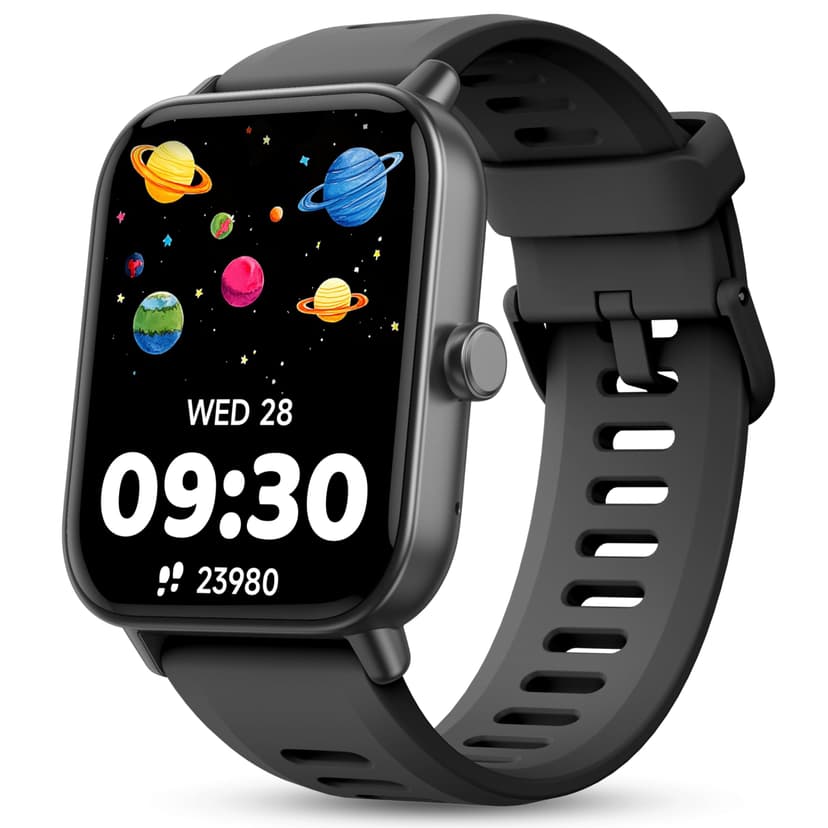 Kids Smart Watch, Kids Watch No Phone Needed Heart Rate & Sleep Tracker, Stress & SpO2 Monitor, 1.8" Fitness Tracker Step Counter, Alarm Clock, Games, Swimming Watch for Boys Girls Teens Aged 5+