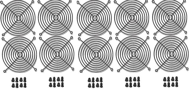 120mm Black Finger Grills (10 Pack)