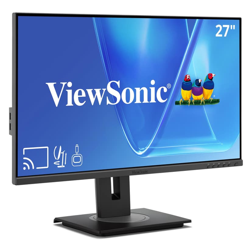 ViewSonic VG2748N 27 Inch 1080p IPS Ergonomic Wireless Casting Monitor with Built-in Wi-Fi, AirPlay, Miracast, USB-C, HDMI, DisplayPort, and USB Hub