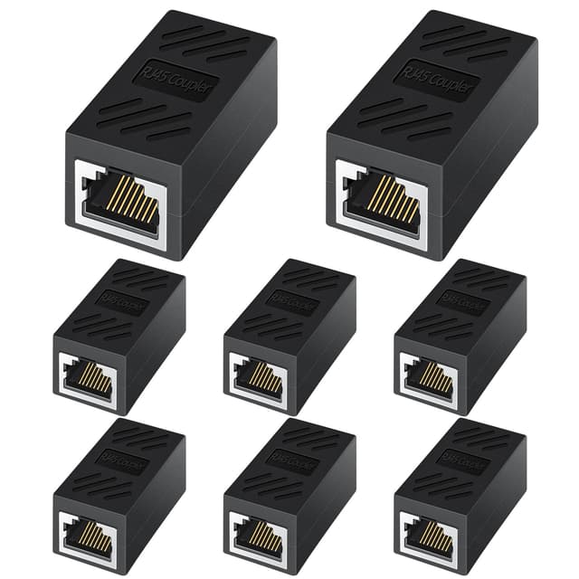 ANPKEC RJ45 Coupler, Ethernet Coupler-Female to Female Internet Network Cable Extender for Cat7/Cat6/Cat5e/Cat5, 8 Pack