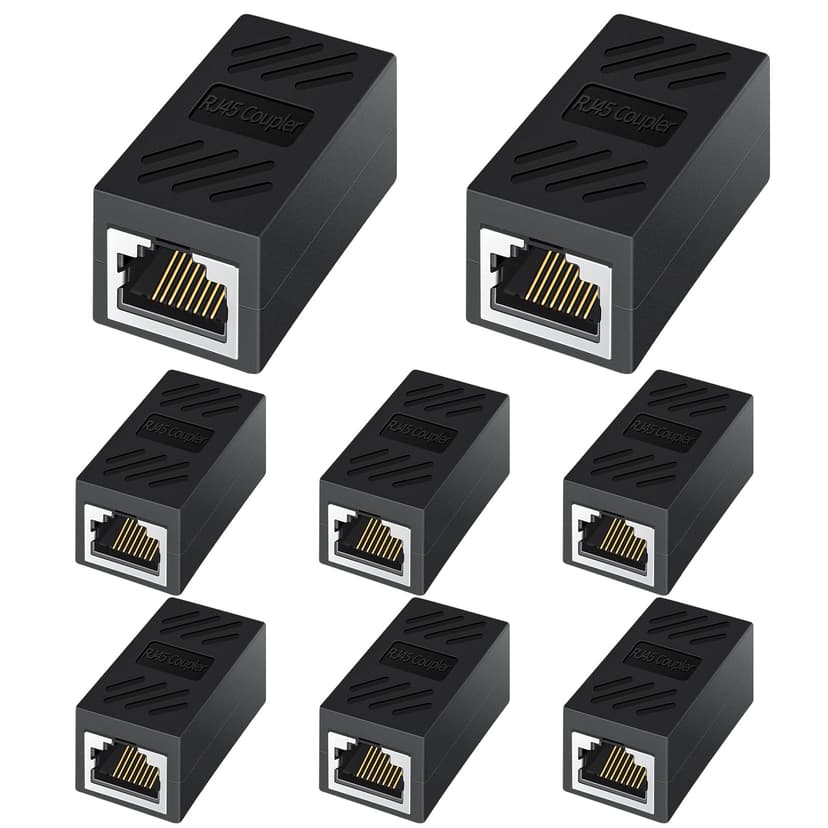 ANPKEC RJ45 Coupler, Ethernet Coupler-Female to Female Internet Network Cable Extender for Cat7/Cat6/Cat5e/Cat5, 8 Pack