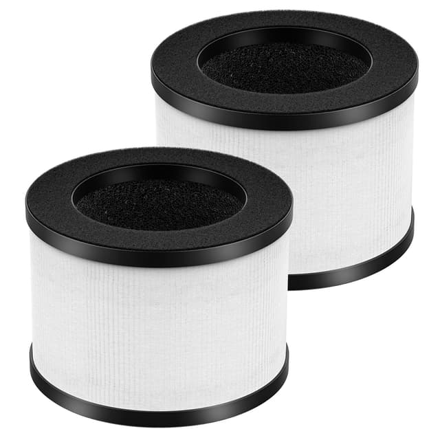 2 Pack TZ-K1 Replacement Filter Compatible with FreAire KN6391, Compatible with ToLife TZ-K1, Compatible with VOOPNU DH-JH12, for MK-01 MK-06, MJ012H, 3-in-1 Filter Replacement for Smoke Pollen, White