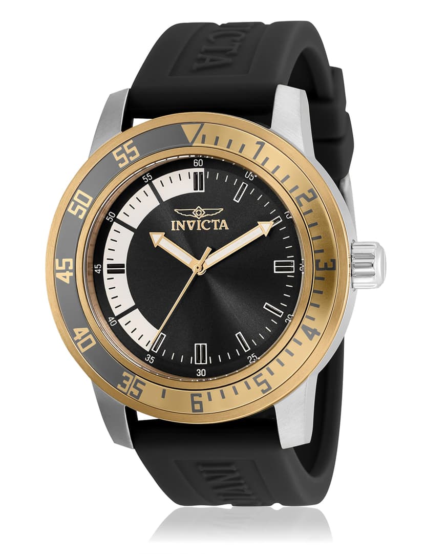 Invicta Men's Specialty 45mm Silicone Quartz Watch, Black (Model: 35681)