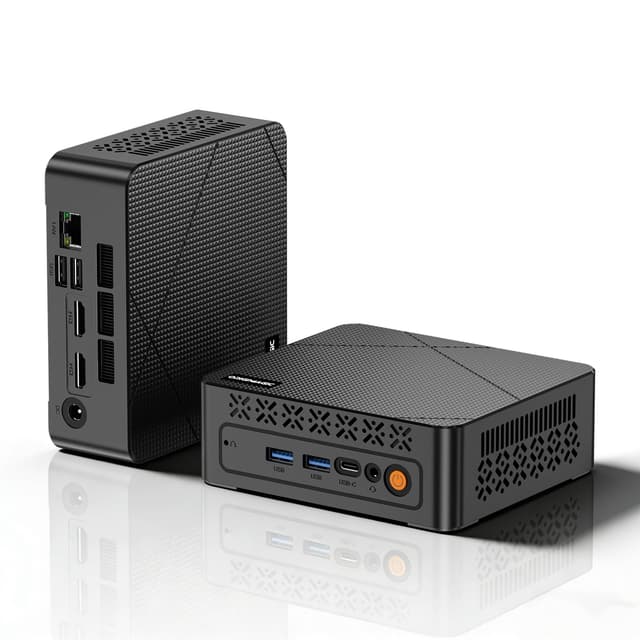 origimagic C3 Mini PC Intel Core i3 5005U 8GB RAM 512GB SSD, 15W Low Power Mini Desktop Business Office Computer, 2.5" SATA HDD Storage Expandable, Dual HDMI 2.5K Display, Home Office Business PC