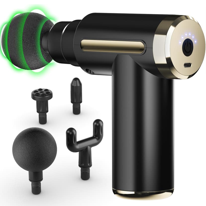 cotsoco Massage Gun Deep Tissue for Pain Relief with 4 Massage Heads & 6 Speeds, Electric Mini Handheld Body Massager for Any Pain Relief, Best Gifts for Dad and Mom